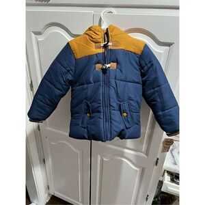 NWT Brooklyn Boy's Long Sleeve Full Zip Puffer Jacket Gold/blue small (6)